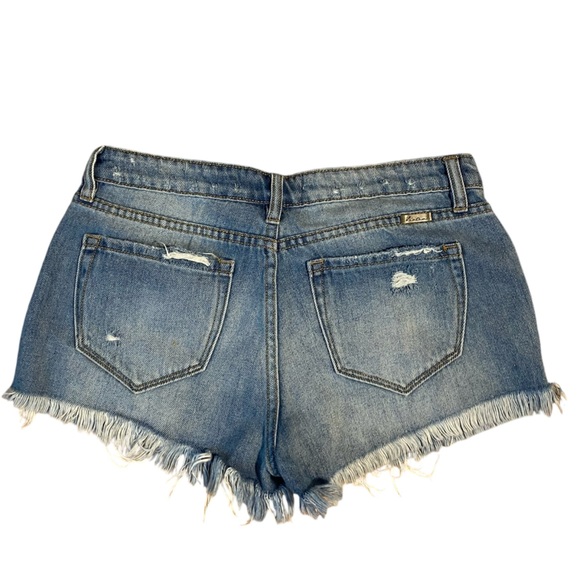KanCan Jean Shorts Frayed Distressed - Picture 5 of 5
